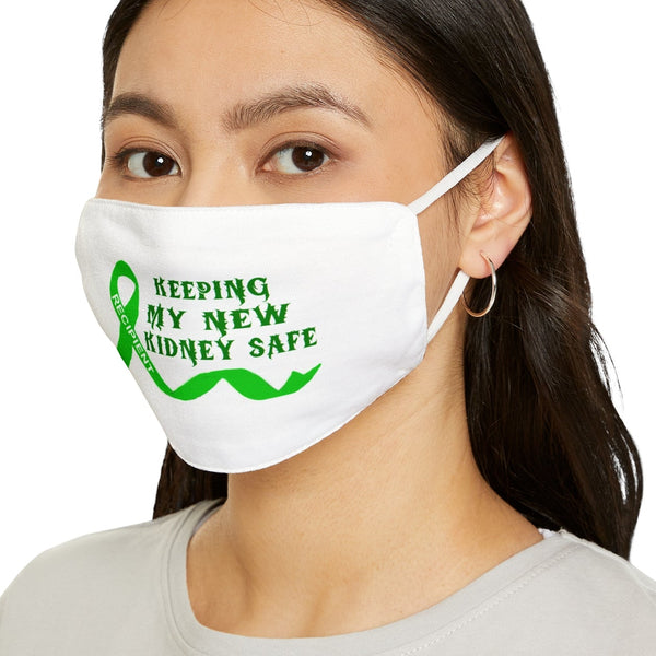 Keeping my new kidney safe cottom mask with green vinyl