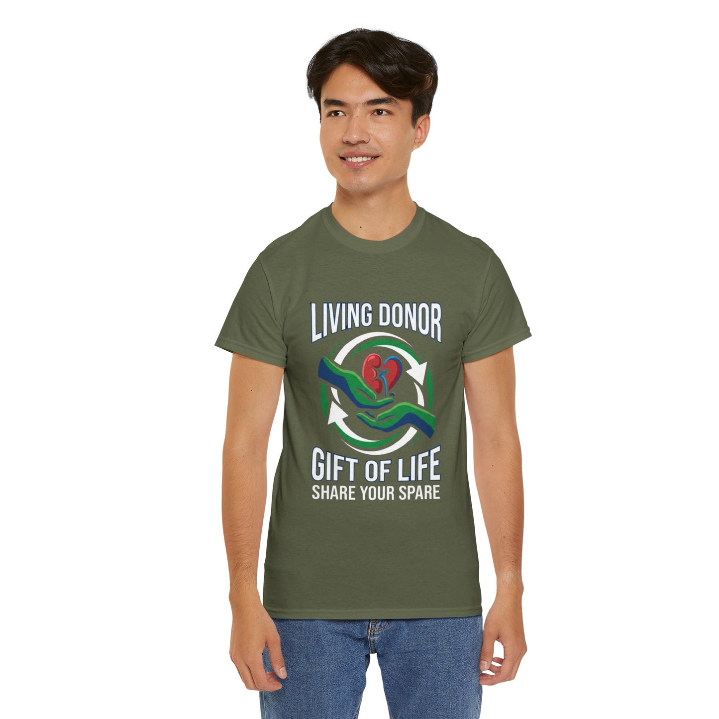 Living Donor T-Shirt - "Gift of Life, Share Your Spare" Organ Donation Awareness Tee