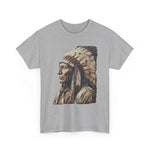 Native Chief Portrait Tee — Vintage Headdress | USAVinyls