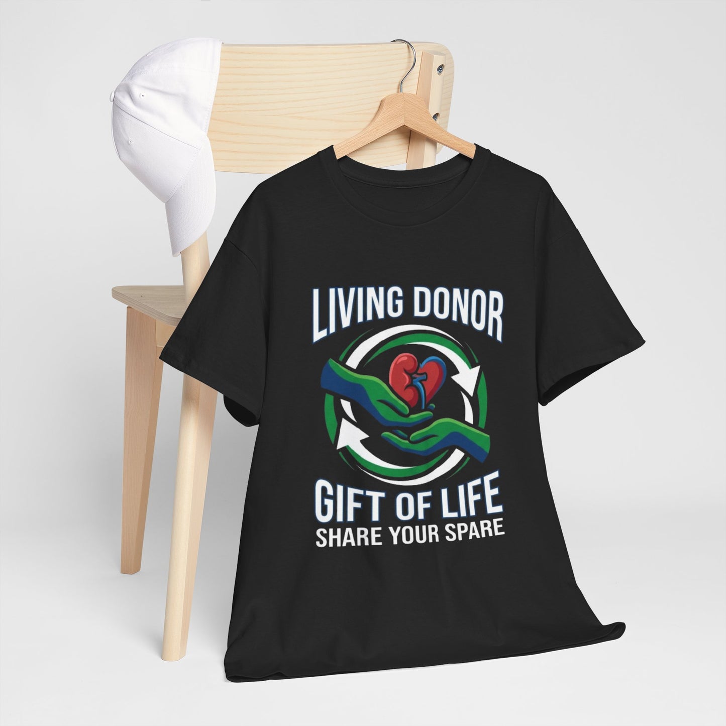 Living Donor T-Shirt - "Gift of Life, Share Your Spare" Organ Donation Awareness Tee