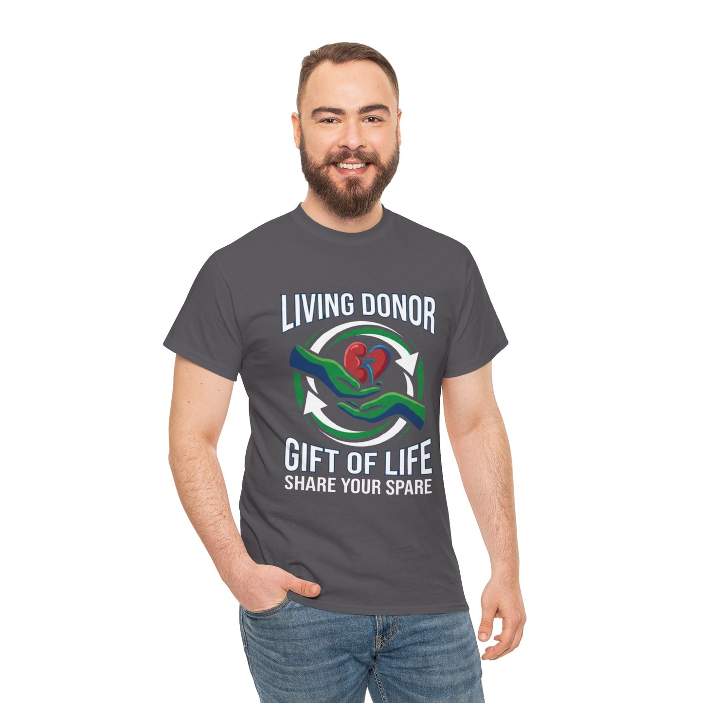 Living Donor T-Shirt - "Gift of Life, Share Your Spare" Organ Donation Awareness Tee