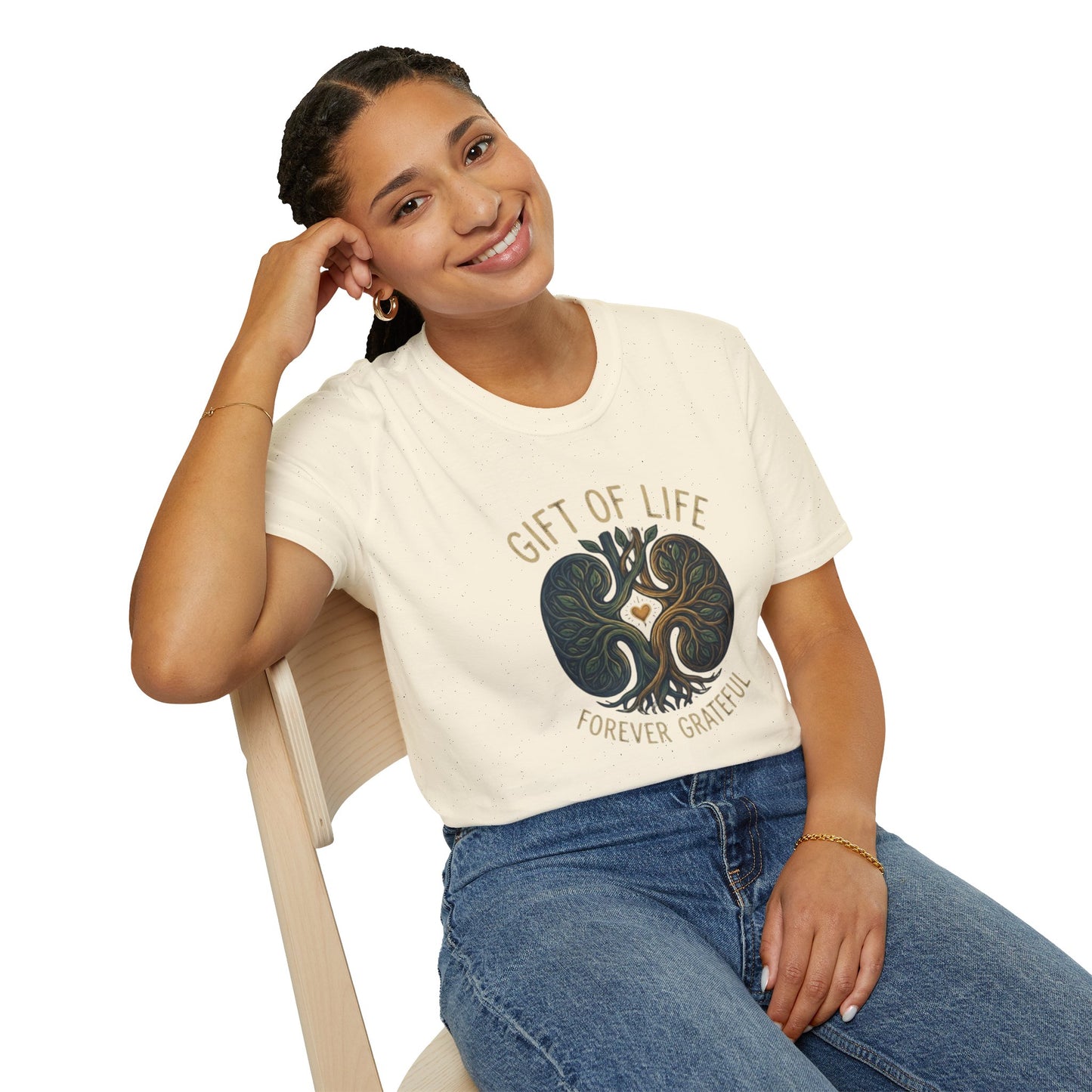 Gift of Life Tree Circle T-Shirt | Forever Grateful design