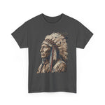 Native Chief Portrait Tee — Vintage Headdress | USAVinyls