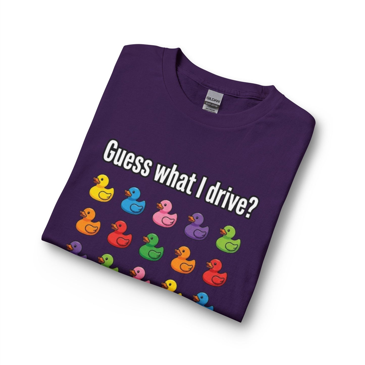 Guess What I Drive? Rubber Duckie Pattern Long Sleeve T-Shirt
