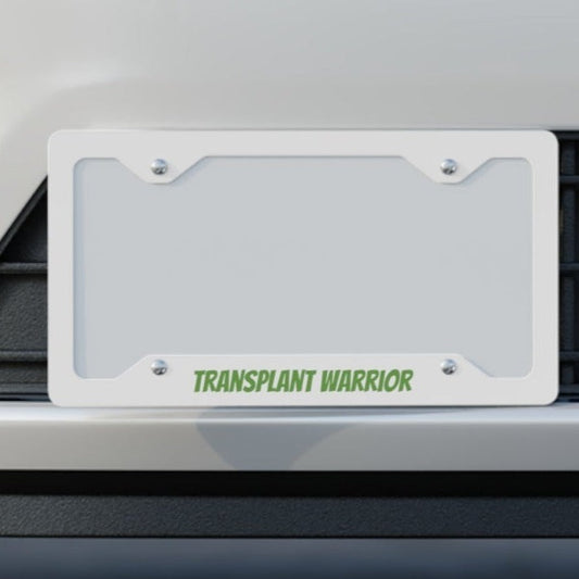 Transplant Warrior Metal License Plate Frame