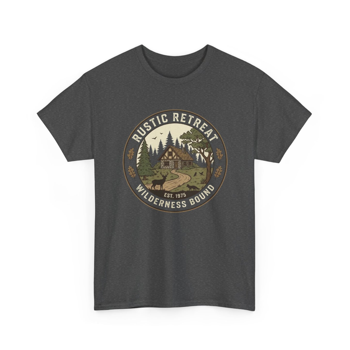 Rustic Retreat Wilderness Tee — Cabin Nature Camping Shirt