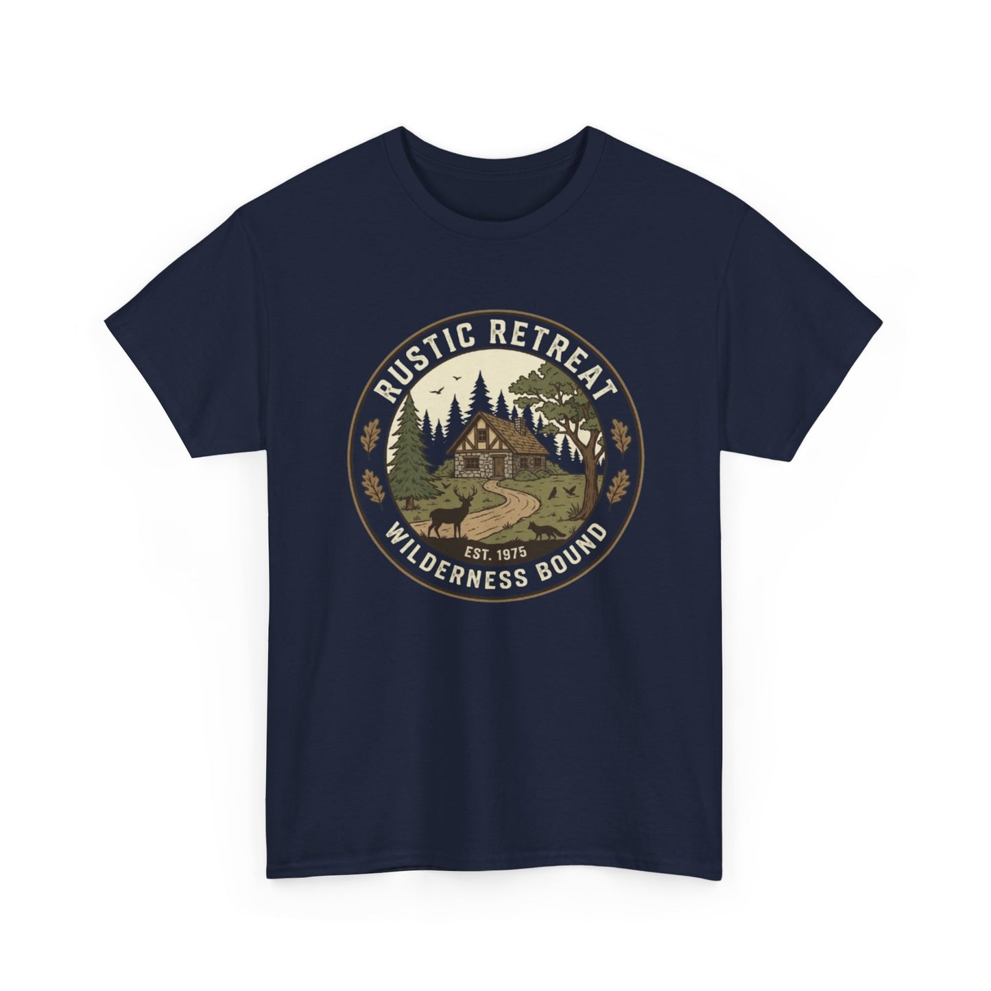 Rustic Retreat Wilderness Tee — Cabin Nature Camping Shirt