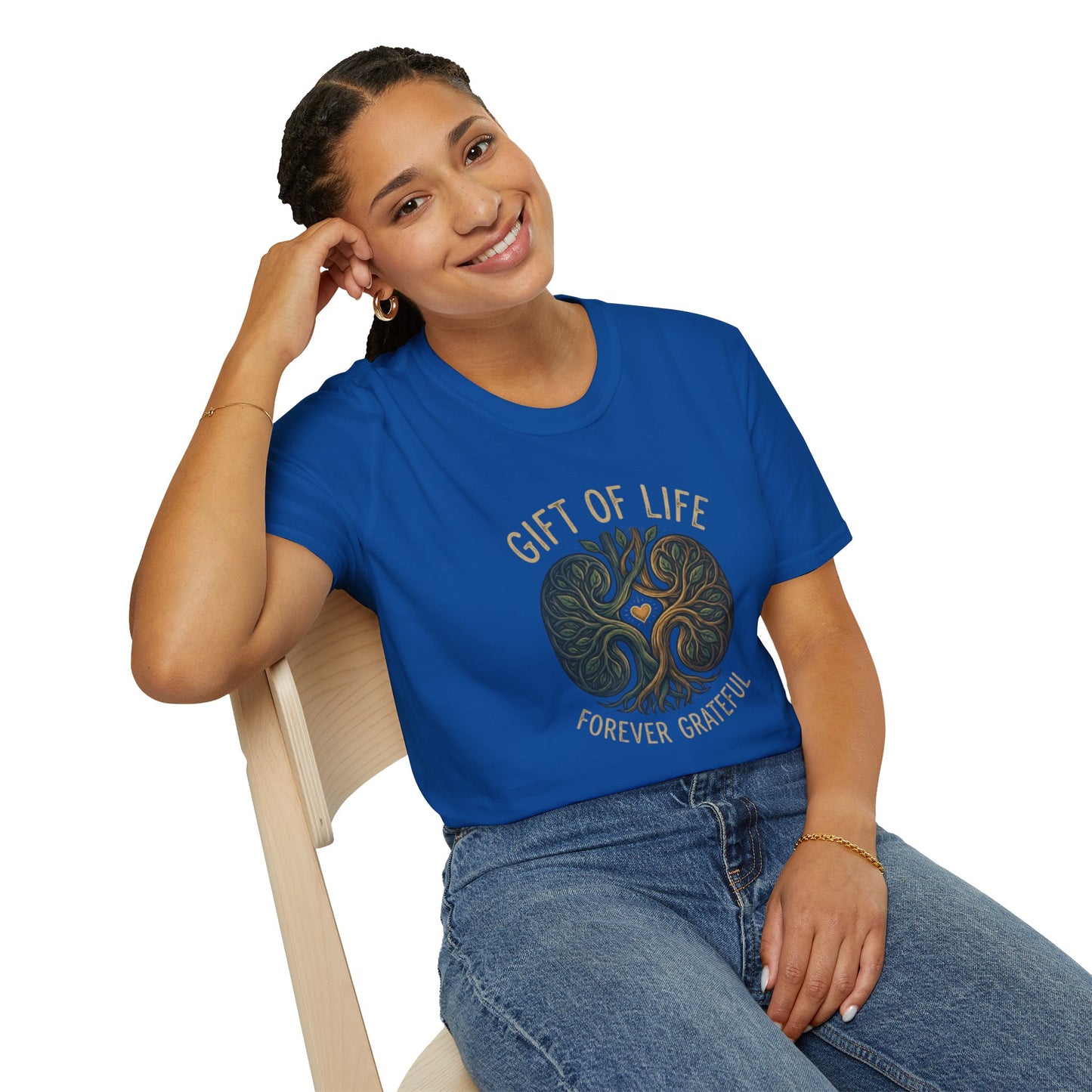 Gift of Life Tree Circle T-Shirt | Forever Grateful design