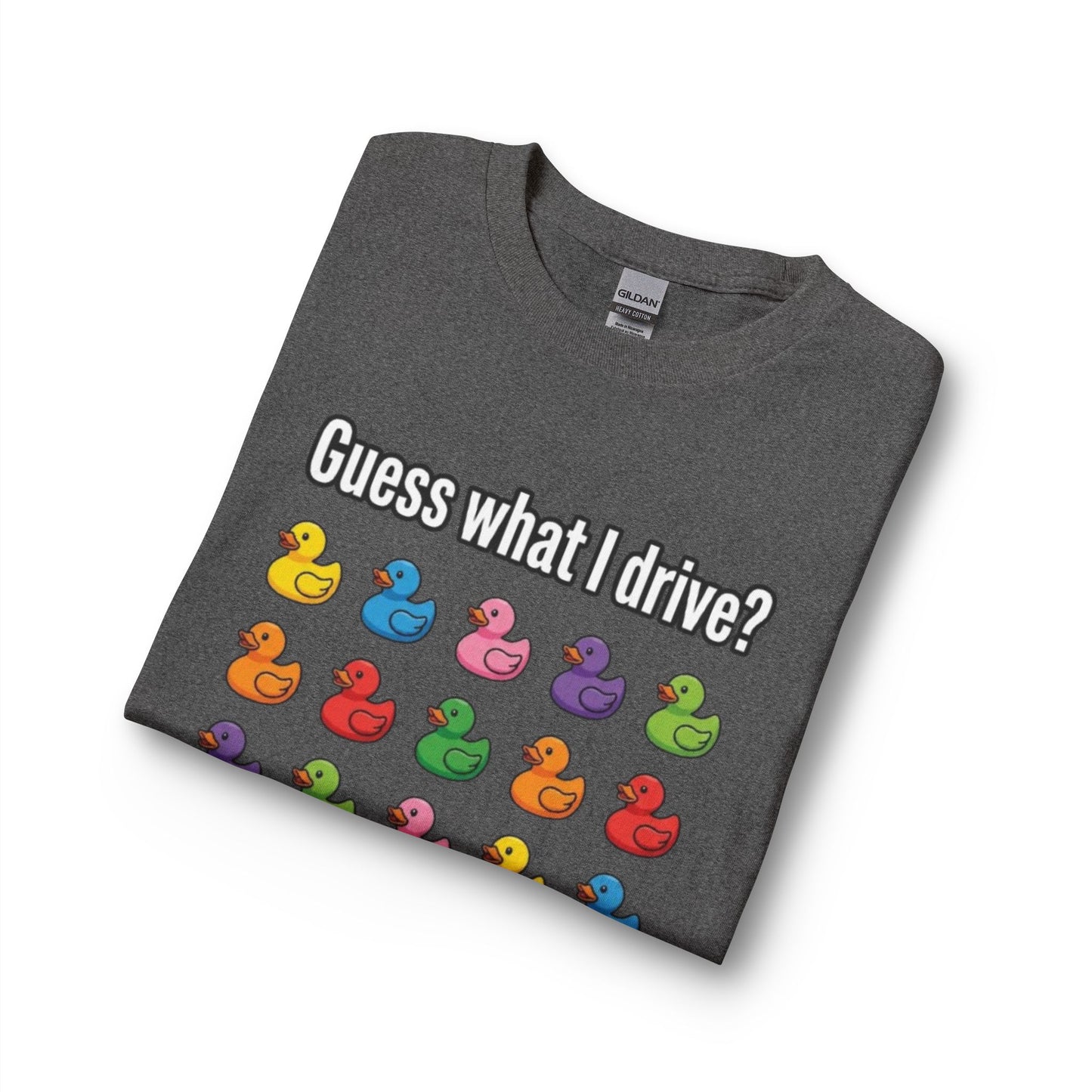 Guess What I Drive? Rubber Duckie Pattern Long Sleeve T-Shirt