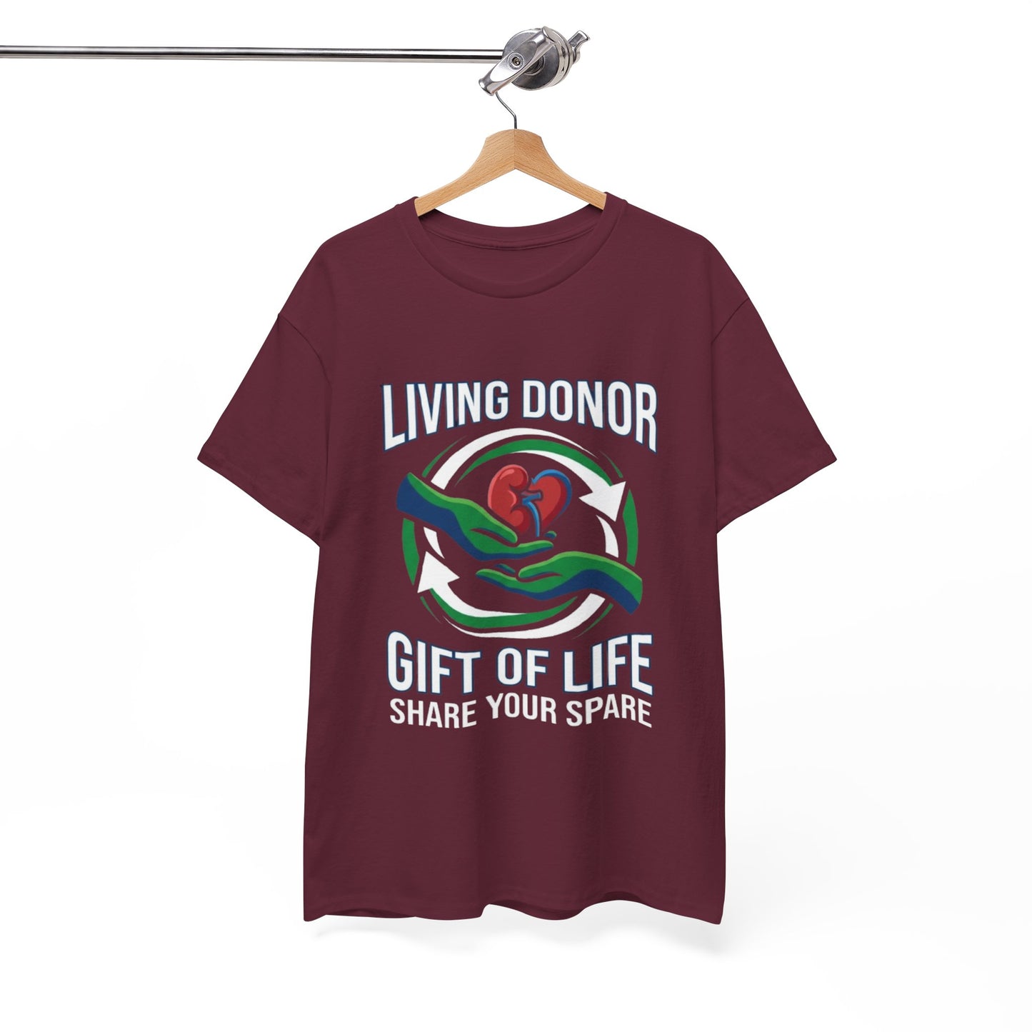 Living Donor T-Shirt - "Gift of Life, Share Your Spare" Organ Donation Awareness Tee