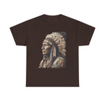 Native Chief Portrait Tee — Vintage Headdress | USAVinyls