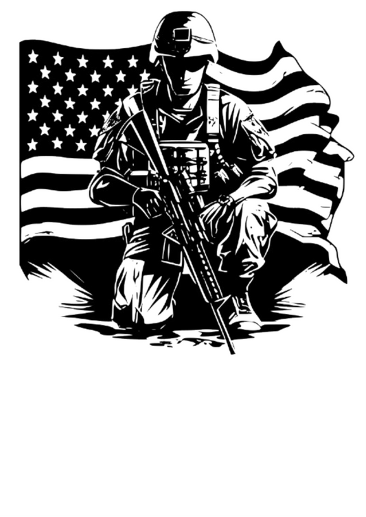 American Soldier Auto Graphic