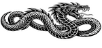 Basilist Dragon Serpent Black Vinyl Decal