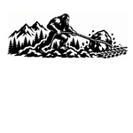Black mountain and 4x4 off-road adventure vinyl decal 