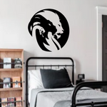 Chimera vinyl decal on bedroom wall