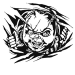 Chucky‑Inspired Horror Decal — 34×29 (Large) | USAVinyls