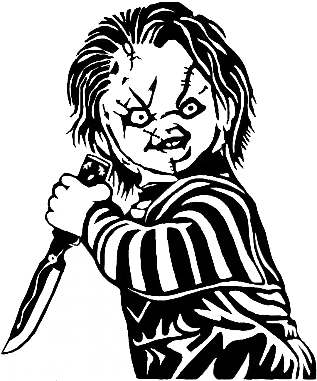 Chucky Sticker,  Horror Sticker