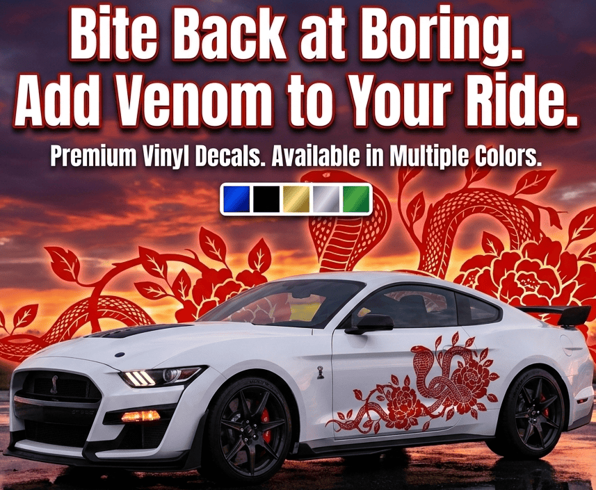 Cobra flowers decal Ad