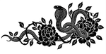 cobra snake and flower vine vinyl decal 