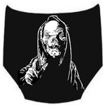 White matte Crypt Keeper–inspired decal, 32×28.4, die‑cut with no background”