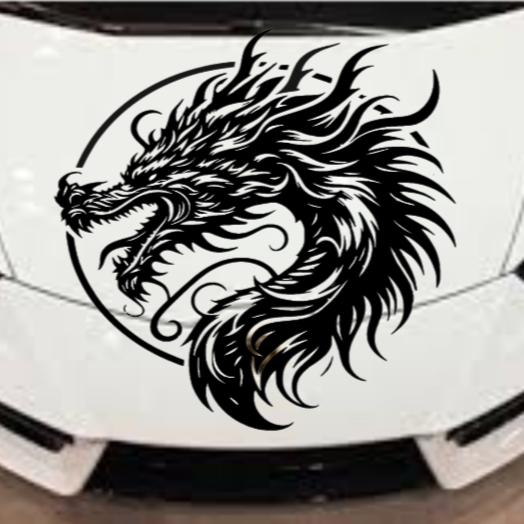 Dragon Auto Accent Decal, Dragon Wall Art