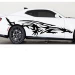 Black Vinyl decal of tribal dragon. Decal is die-cut and available in several sizes