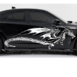 Dragon with Wings Auto Accent Decal Large