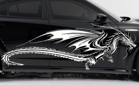 Dragon with Wings Auto Accent Decal Large