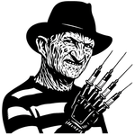 Freddy‑Inspired Needle Glove Car/Wall Decal | USAVinyls