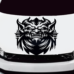 Black matte Gargoyle square decal, 29×29, applied to smooth interior wall