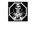Grim reaper vinyl die-cut decal in white 