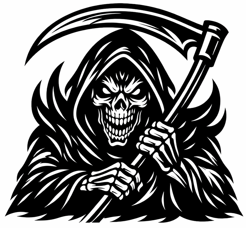 Grim Reaper Car/Wall Vinyl Decal | USAVinyls