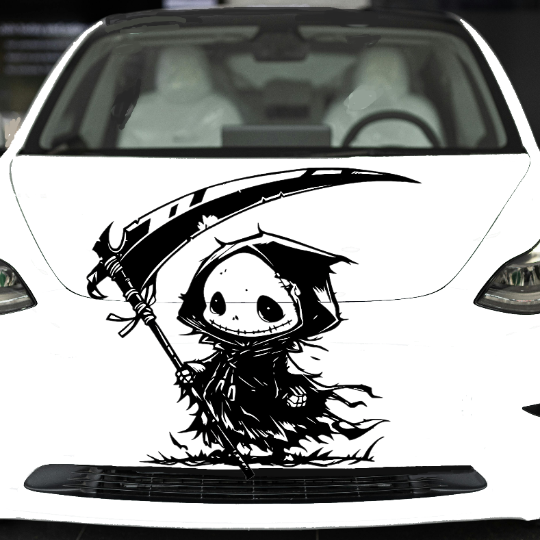 Grim Reaper Car/Wall Vinyl Decal – Skull | USAVinyls
