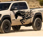 Horse Tribal Car/Wall Decal – Mustang‑Inspired Flames | USAVinyls