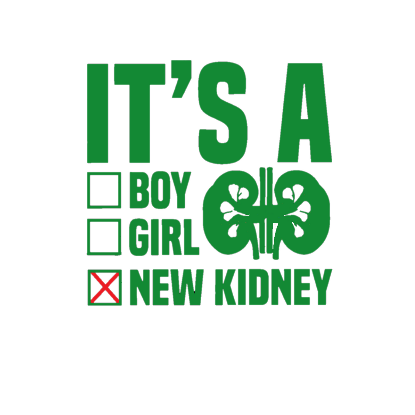 It's a Boy, Girl, New Kidney Decal