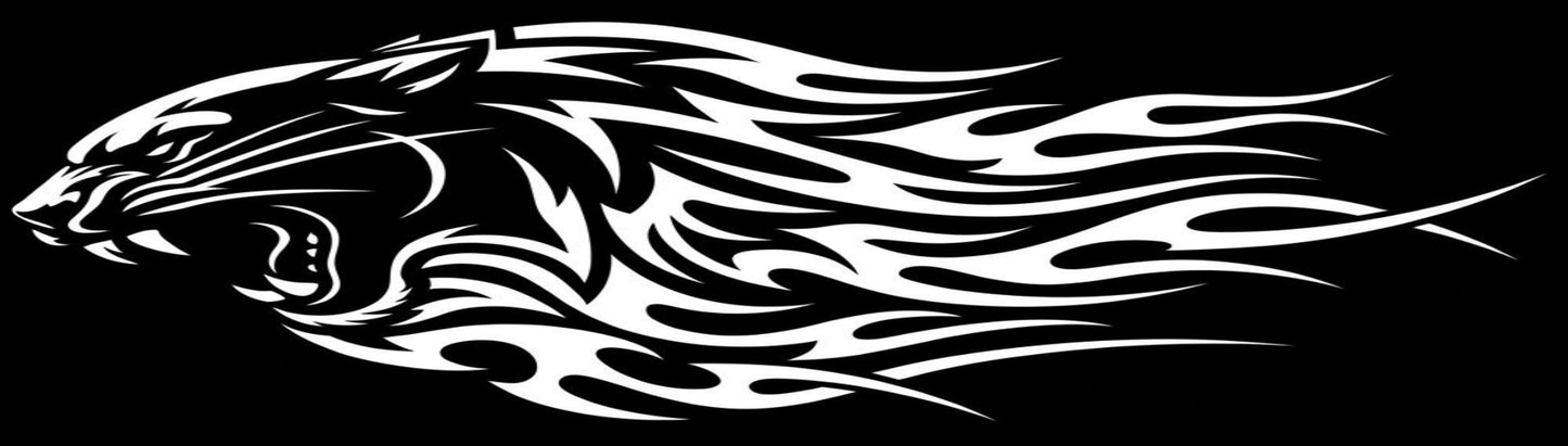 Jaguar Car Decal – Tribal Flames Design | USAVinyls