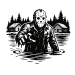 Jason‑Inspired “Crystal Lake” Car/Wall Vinyl Decal | USAVinyls
