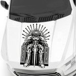 Mandolarian warrior vinyl decal in black