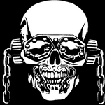 Megadeath Vic Rattlehead White Vinyl Decal
