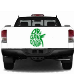 “Organ Donor vinyl car window decal, green, 9‑inch width, die‑cut with no background on car”
