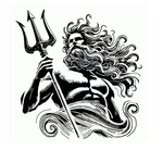 Poseidon/Neptune Car/Wall Vinyl Decal | USAVinyls