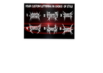 Custom Gothic Rear Window Lettering – Windshield Banner | USAVinyls