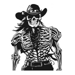 Skull Cowboy Car/Wall Vinyl Decal | USAVinyls