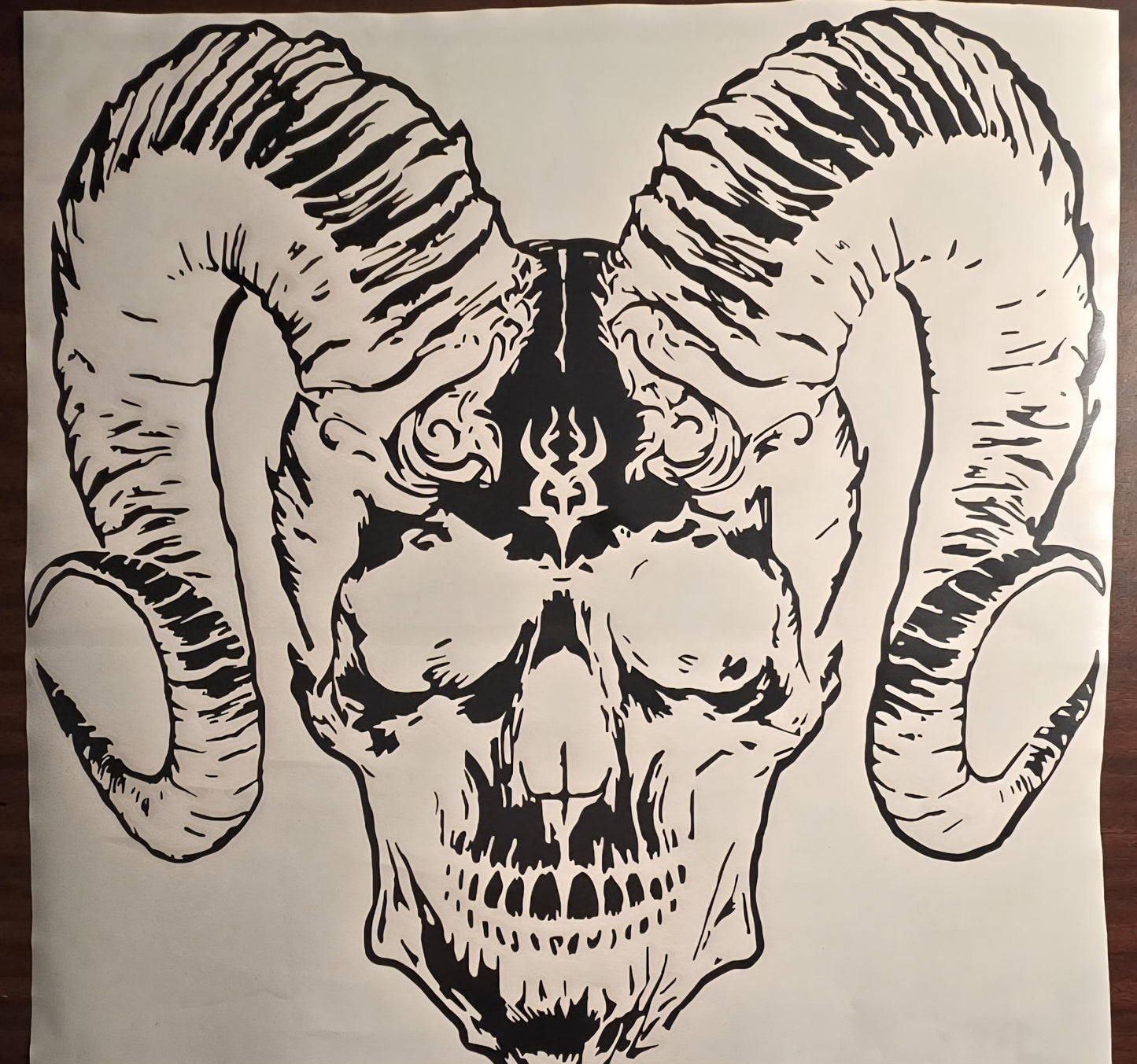 Skull with Horns Auto Graphic