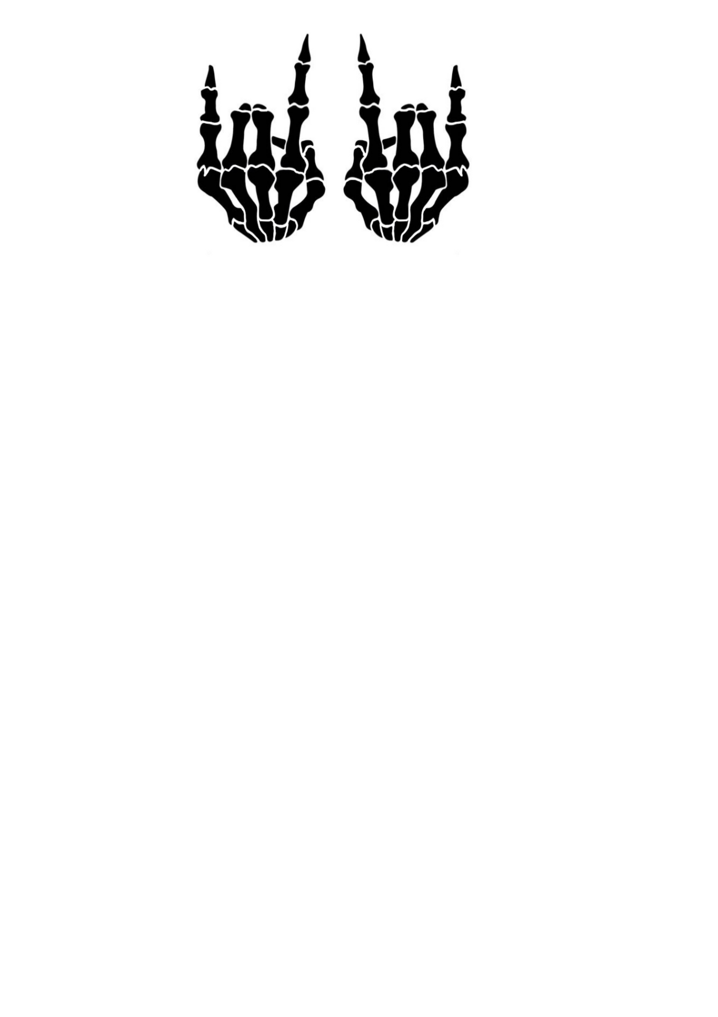 Skeleton Hand Car Decals (Pair, 2 Styles) | USAVinyls