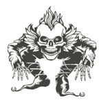 Skull Evil Jester Car/Wall Vinyl Decal | USAVinyls