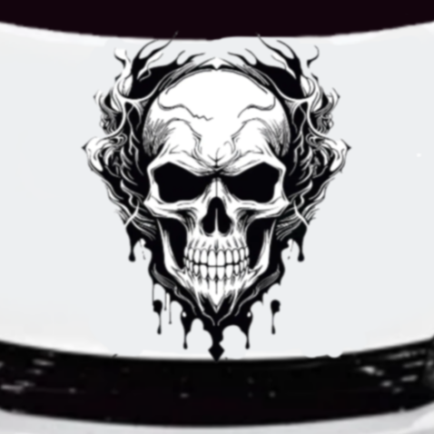 “Black matte Grim Reaper skeleton hood/wall decal, 35×28.5 in, high‑contrast silhouette on smooth painted wall”