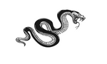 Black matte snake accent car decal 