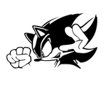 Sonic the hedgehot black vinyl decal
