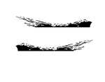 Black matte splash/mud side decal high‑contrast 